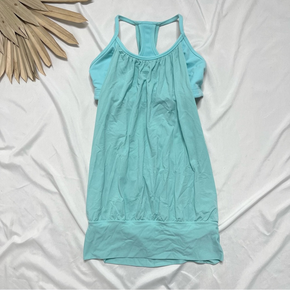 Lululemon Athletica No Limits Angel Blue Yoga Workout Running Tank Top Size 6